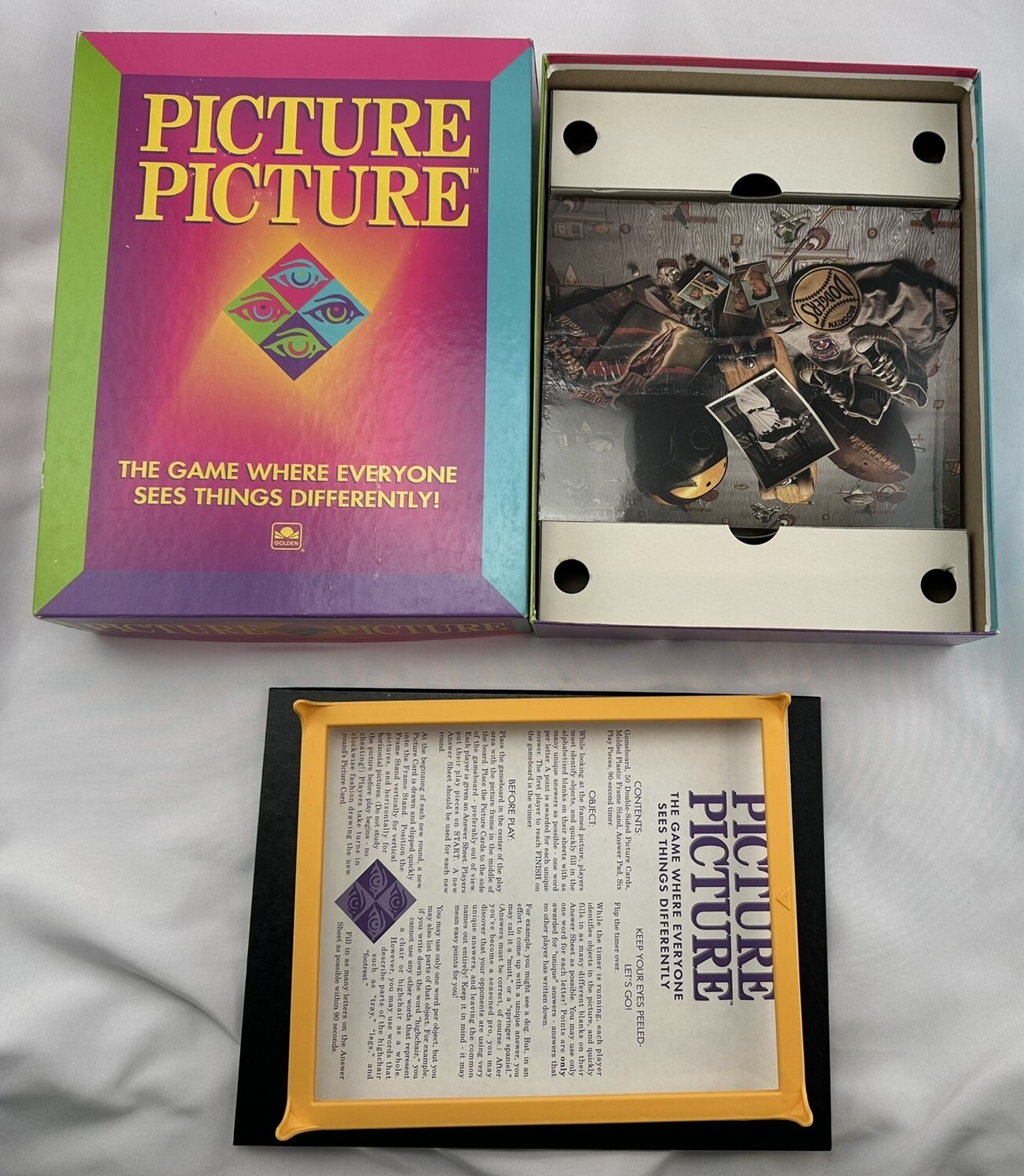 1992 Picture Picture Board Game by Golden New Old Stock Never Opened FREE SHIP