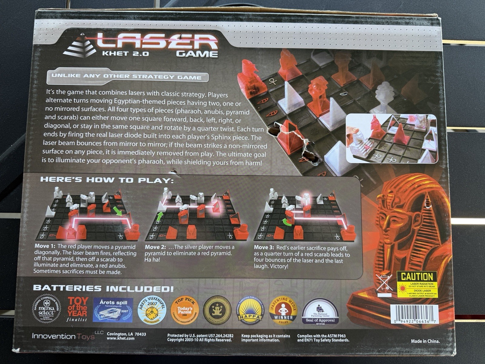 Laser Board Game Khet 2.0 Strategy Mensa Select Toy of the Year Complete READ