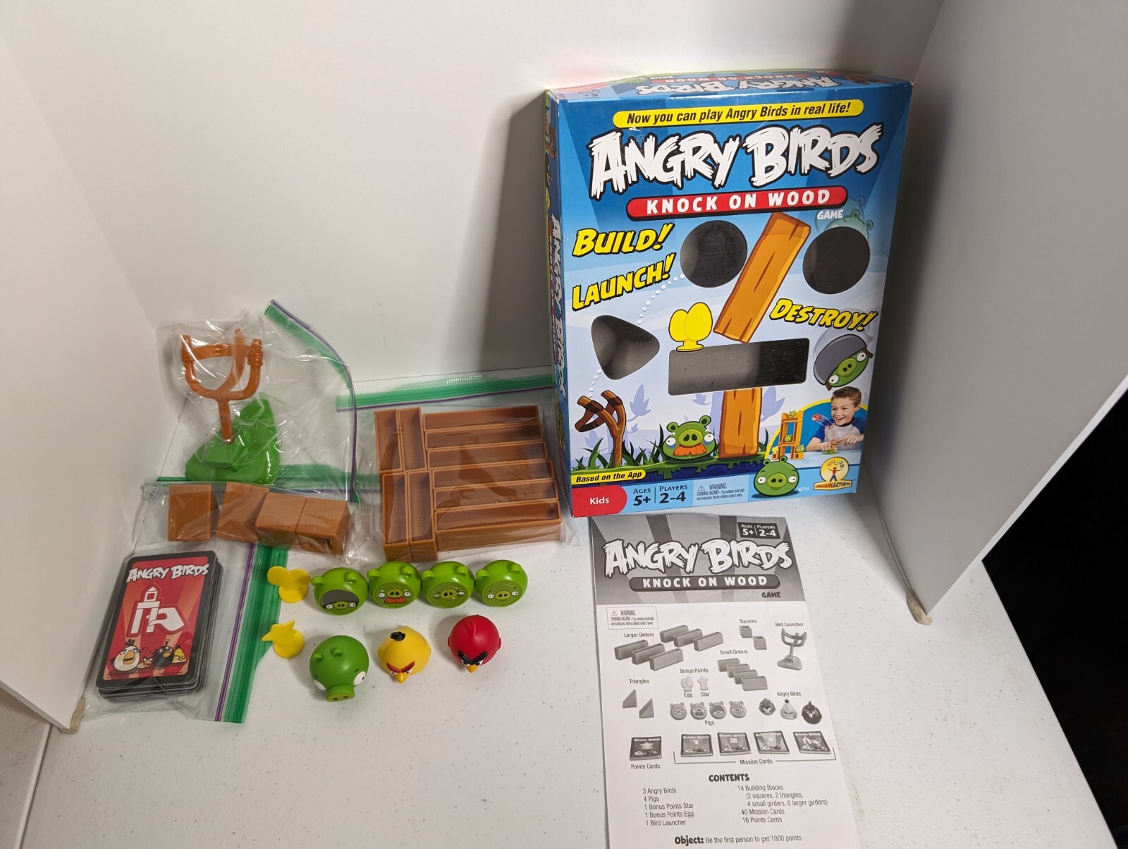 Angry Birds Knock On Wood Game Mattel 2010 Not Complete READ Description