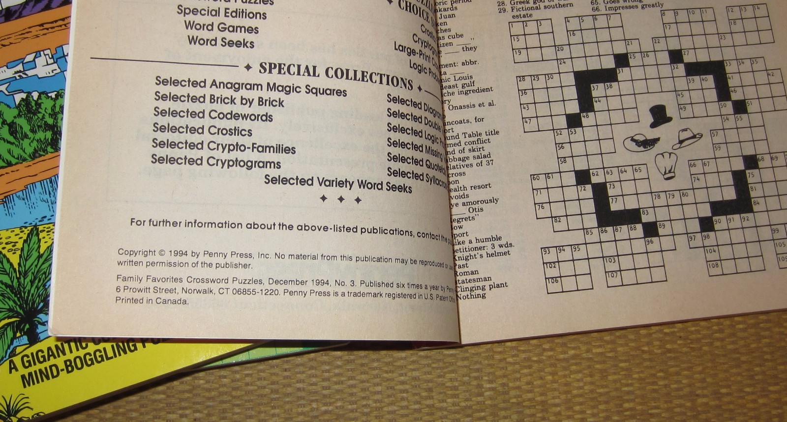 JUMBO Crossword | x3 1990’s CROSSWORDS ~1,000 Games Unique