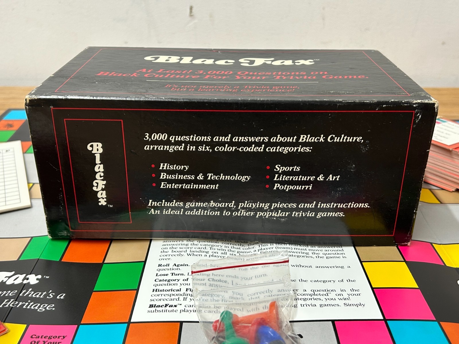 BlacFax Blac Fax Trivia Game African American Black Culture History Vintage 1985