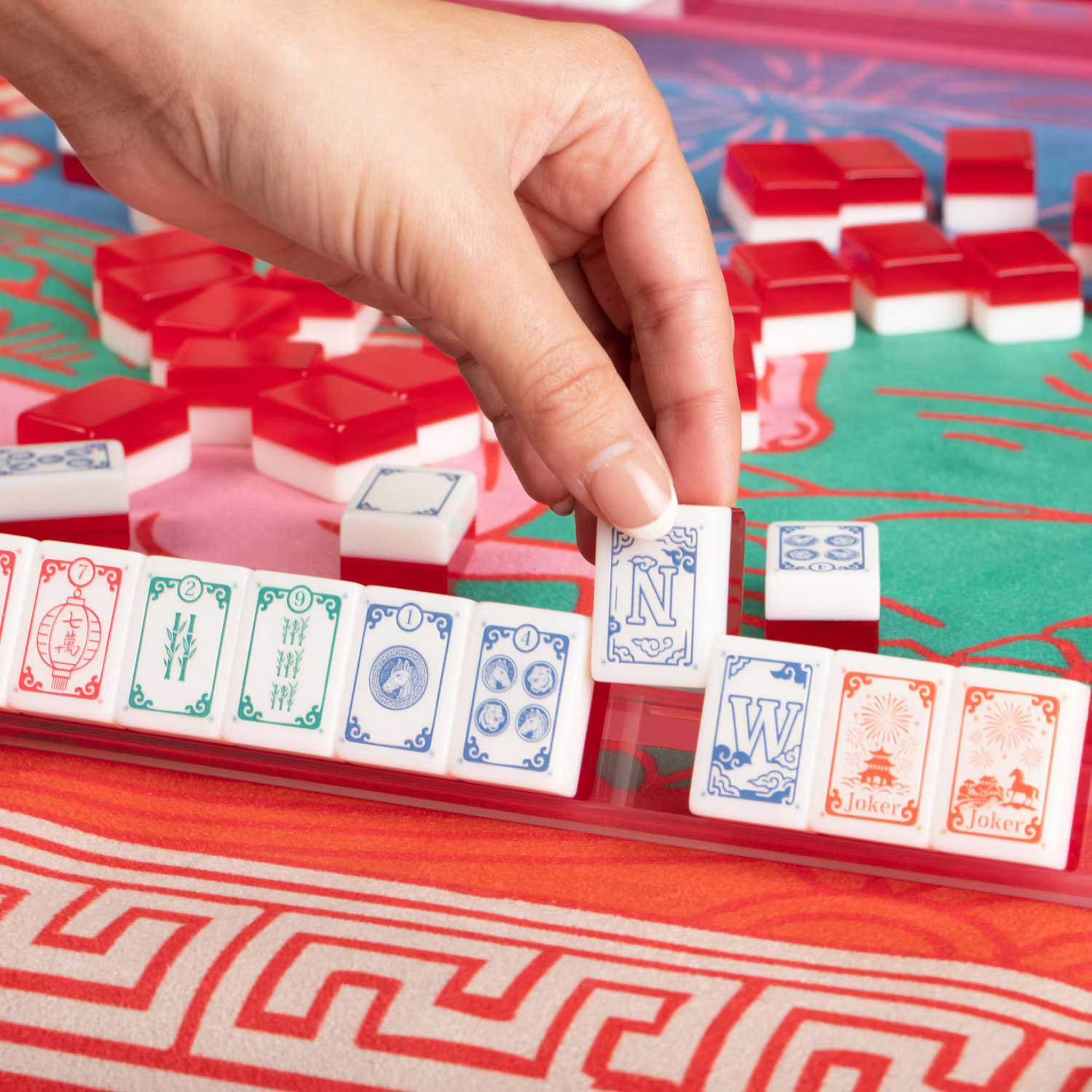Maison Lude Deluxe Acrylic Mahjong Starter Set (Horse Lunar Year Edition)
