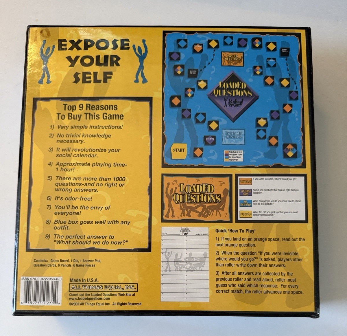 Loaded Questions Board Game Ages Teen to Adult 1 to 5 Players NEW SEALED