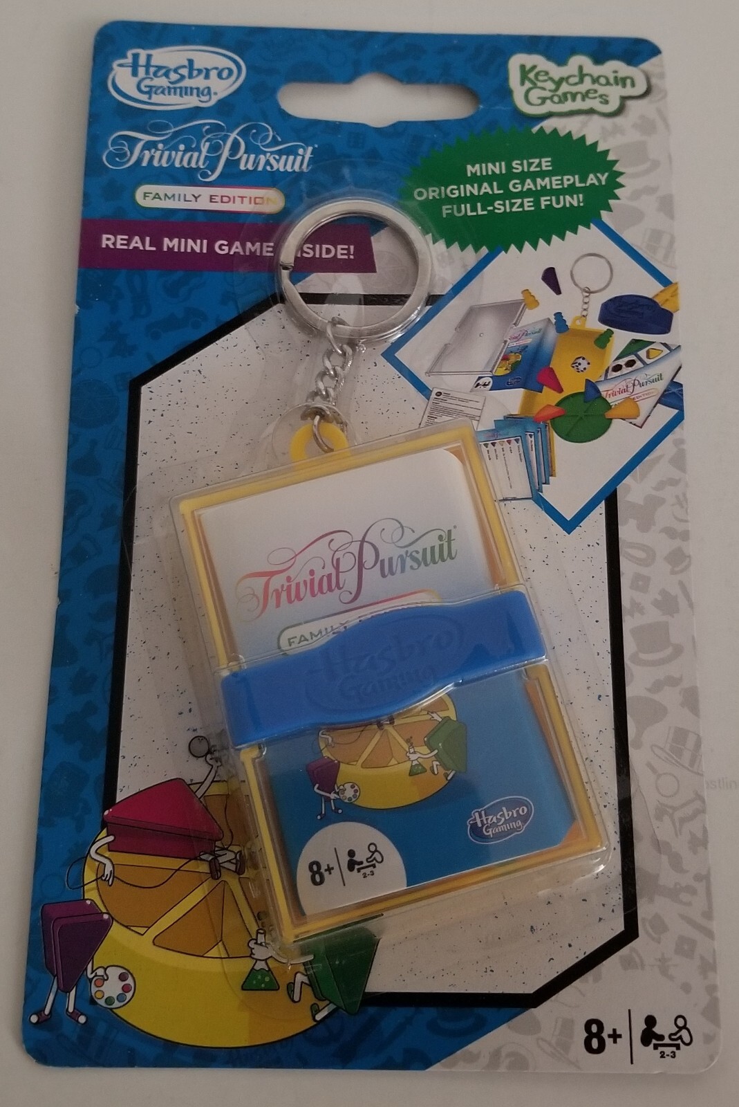 Keychain Games: Trivial Pursuit | Real Game, Mini Size! Hasbro Gaming