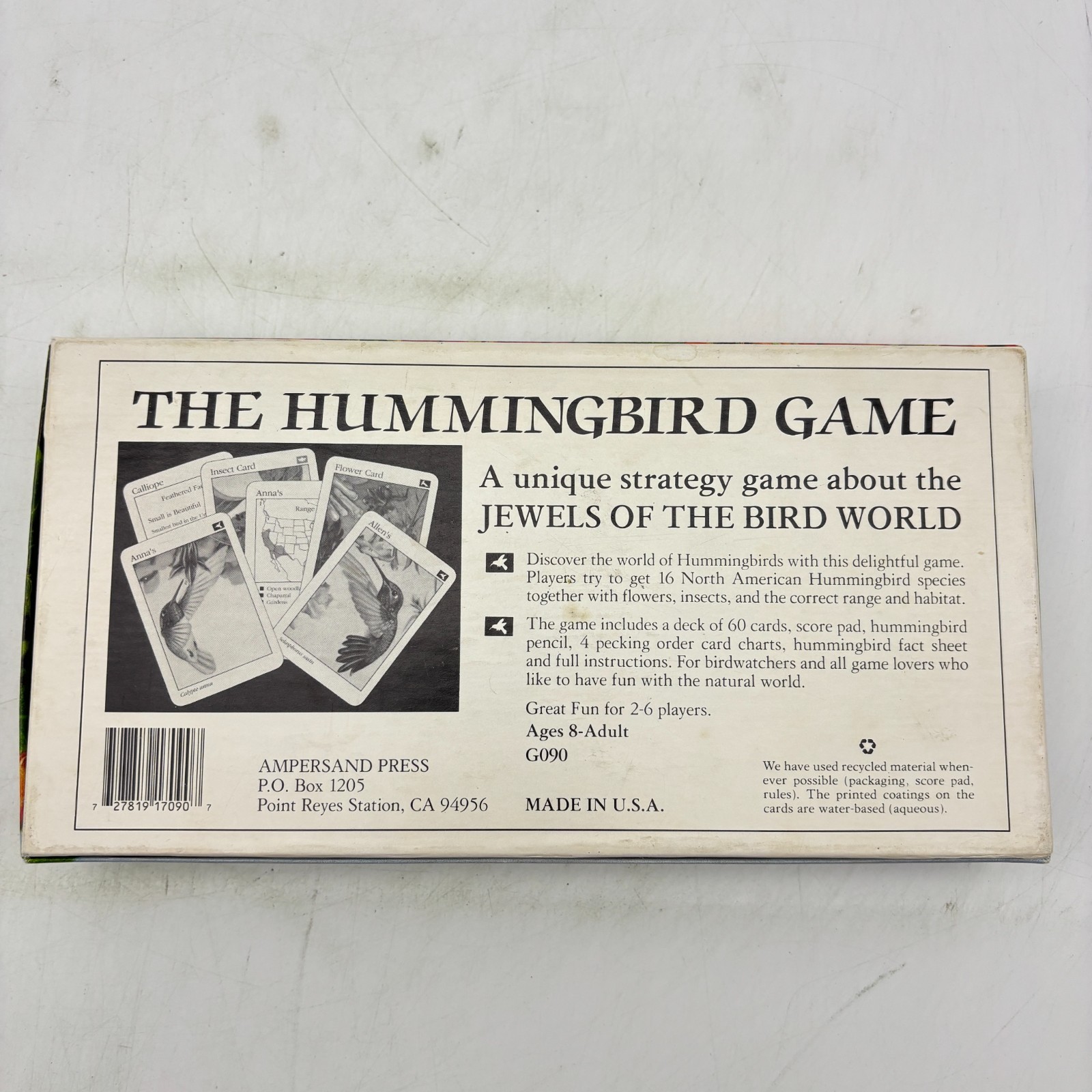 The Hummingbird Game COMPLETE Ampersand Press Science Animals Homeschool Birds