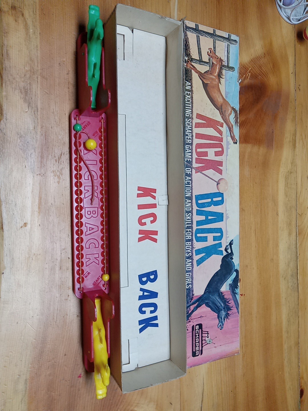 Vintage Schaper Kick Back Game of Action & Skill Complete in Original Box 1965