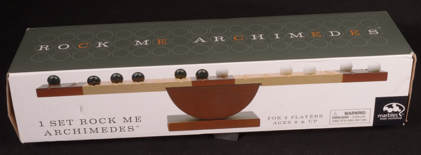 Rock Me Archimedes Lever Balance Strategy Game Marbles Brain Workshop Replaced