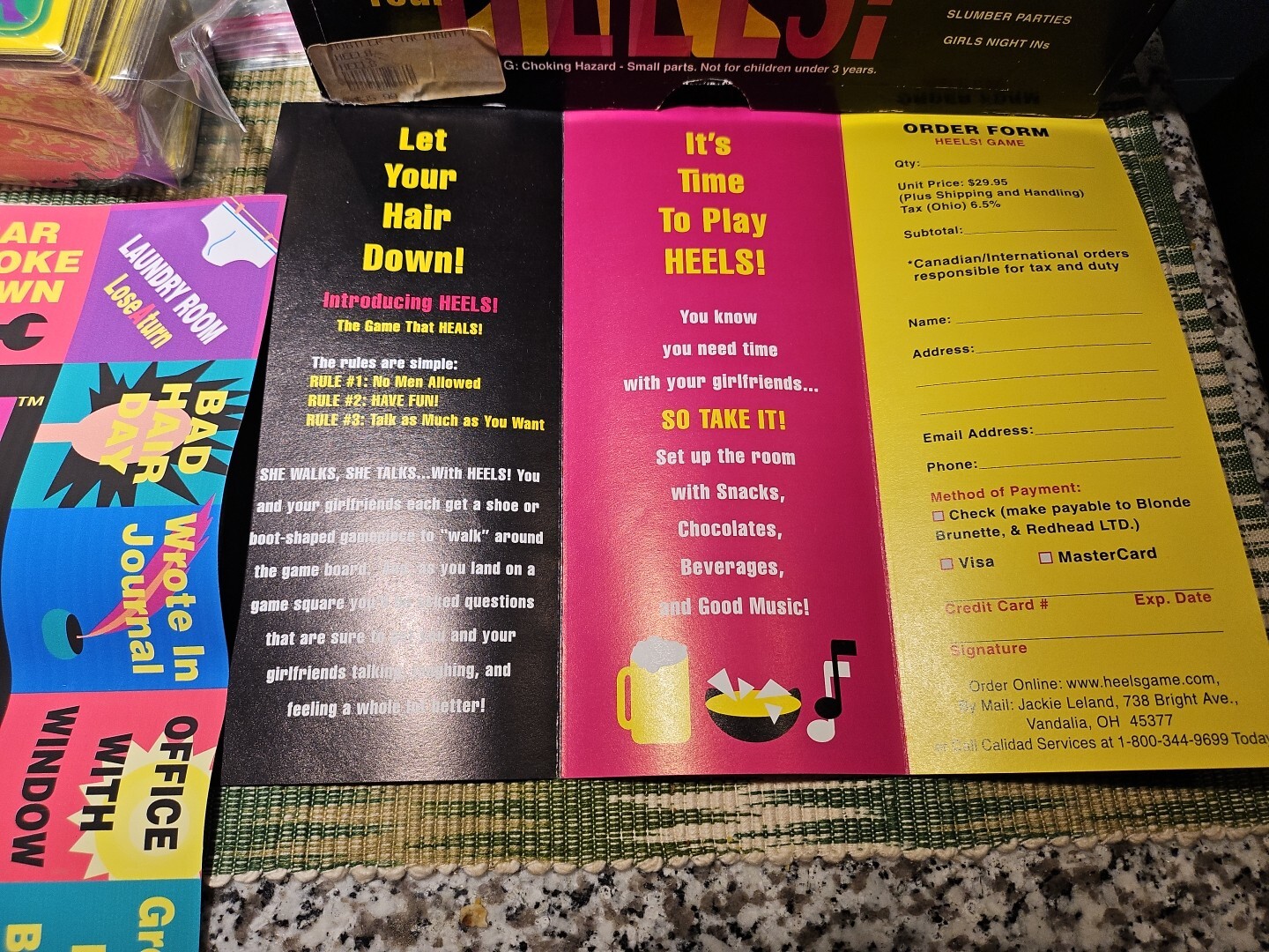 Heels! Vintage OOP Bachelorette Party Board Game Girls Night Sleepover Adult