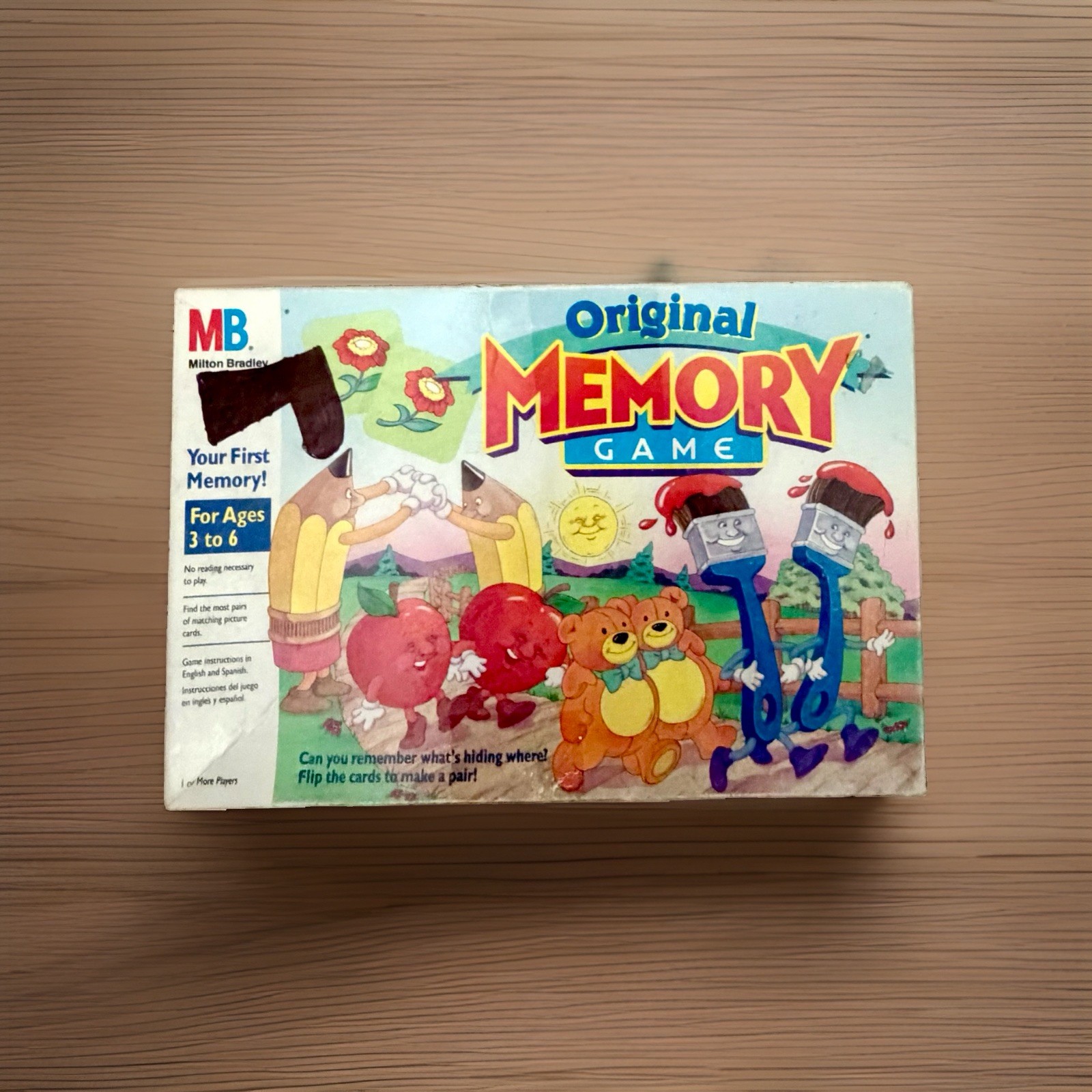 Vintage 1990s Milton Bradley Original Memory Card Game