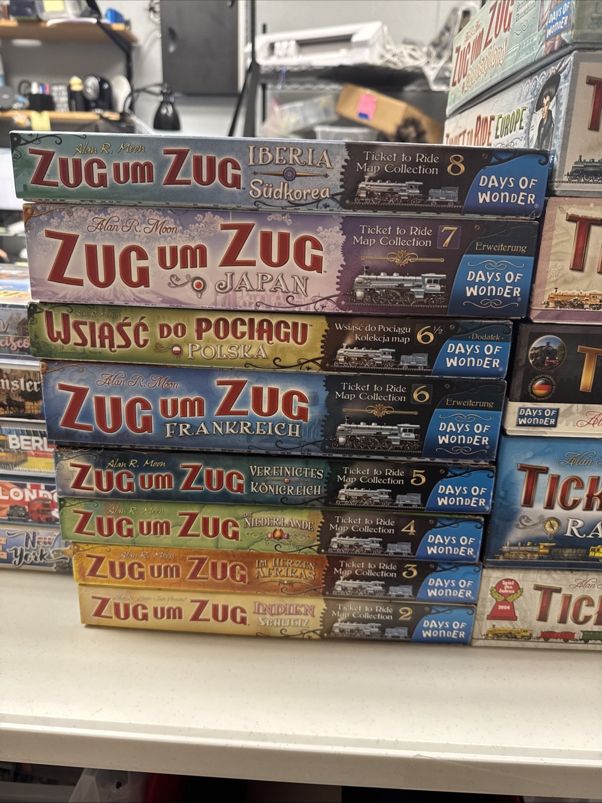 Ticket To Ride- EXPANSION LOT x21 ticket to ride expansions (used & new) ng31101