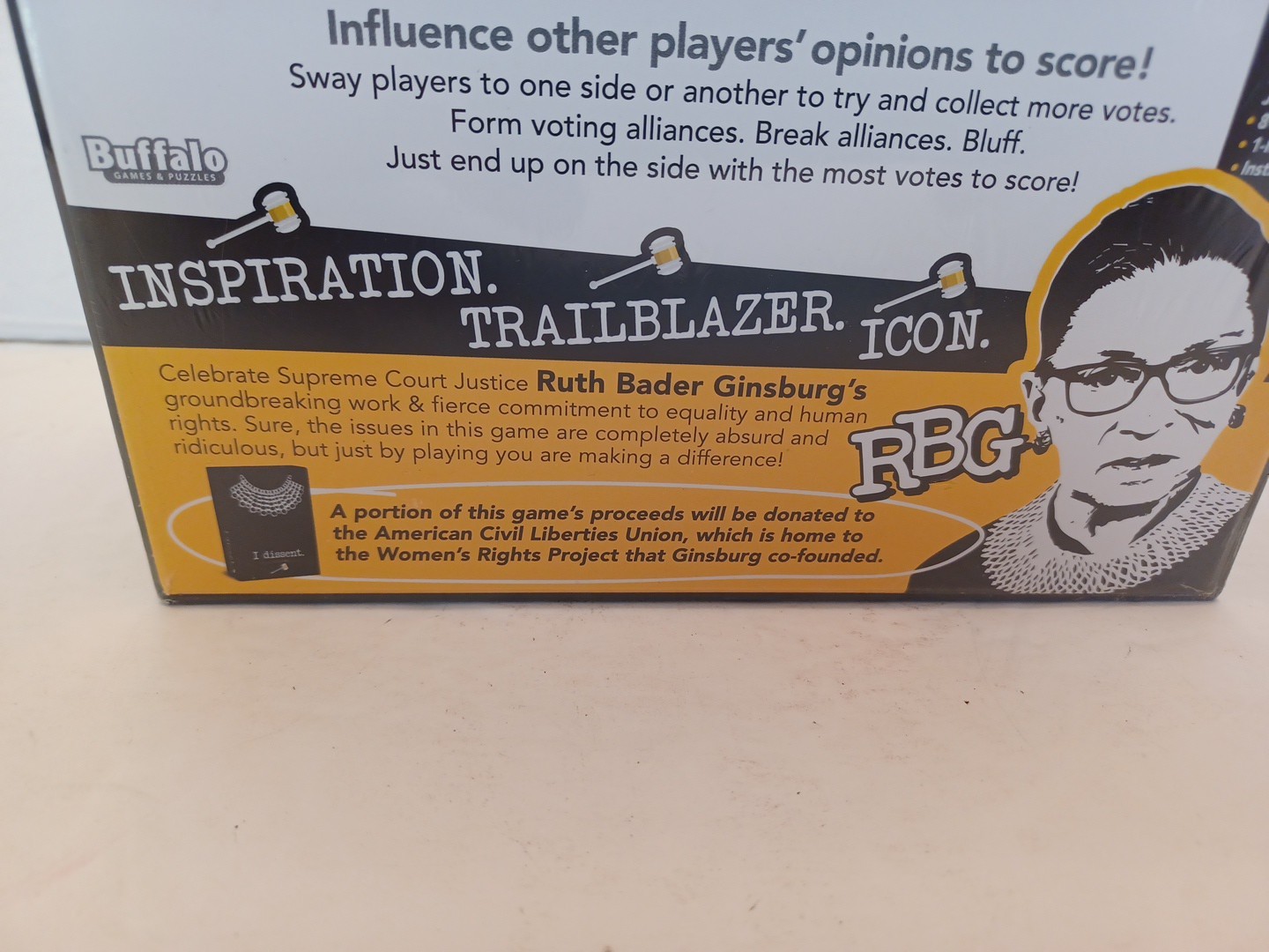 I Dissent Board Game A Game of Supreme Opinions Ruth Bader Ginsberg FREE SHIP