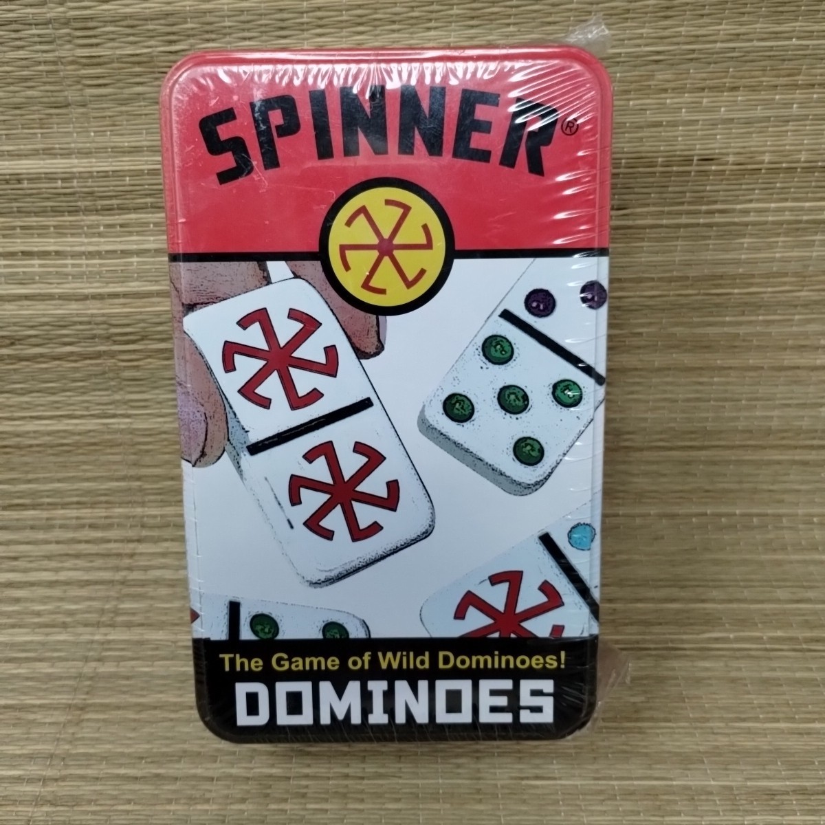 Spinner Colored Dot Dominoes Set with 66 Tiles Wild Gameplay All Ages Sealed New