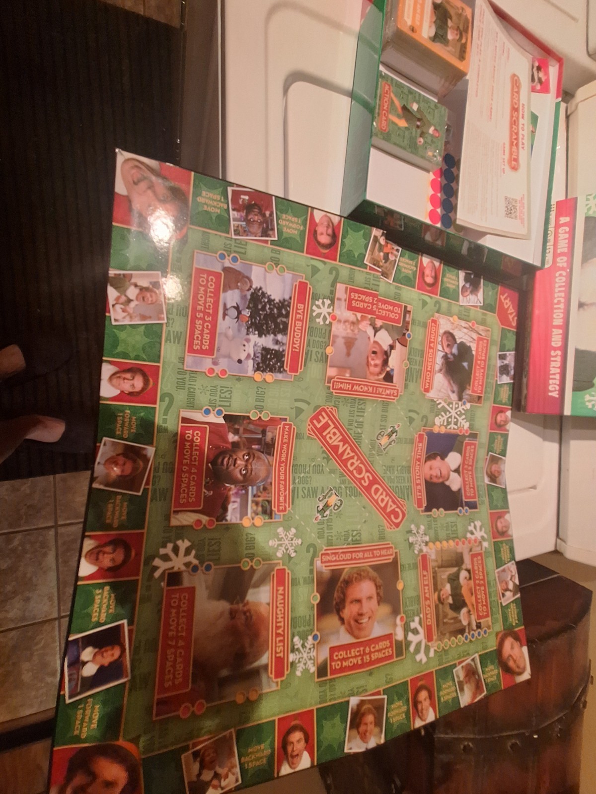 Elf Card Scramble Board Game Holiday Christmas