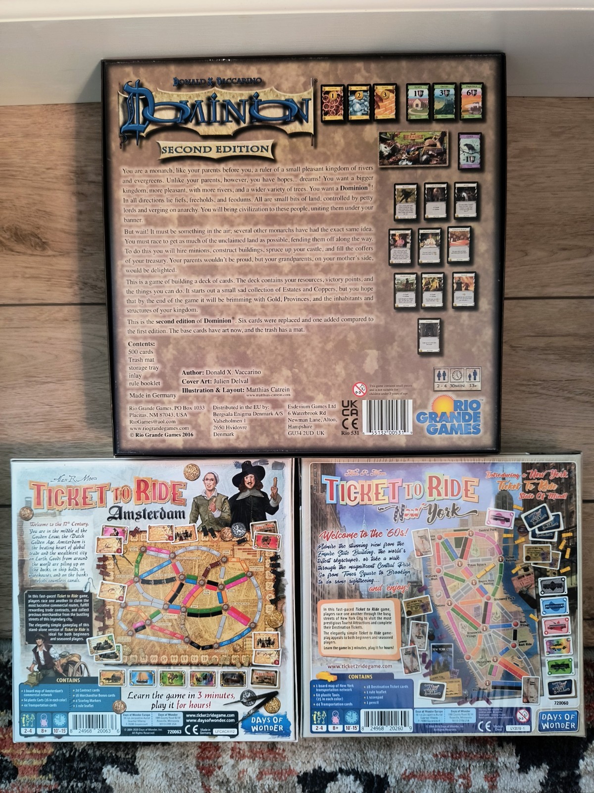 Strategy Board Game LOT (Ticket to Ride, Twilight Struggle, Century, Dominion)