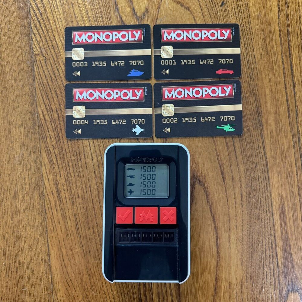 Monopoly Ultimate Banking Replacement Electronic Unit and 4 Credit Cards