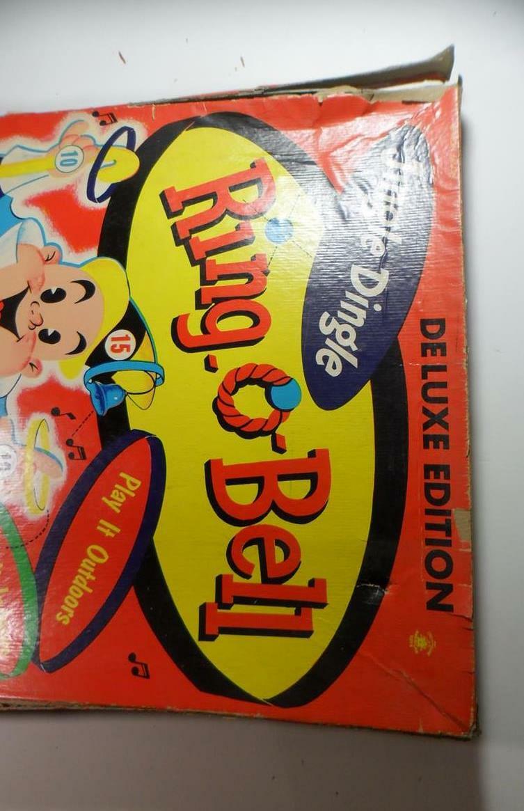 VINTAGE 1955 JINGLE DINGLE RING O BELL RING TOSS HARETT-GILMAR GAME