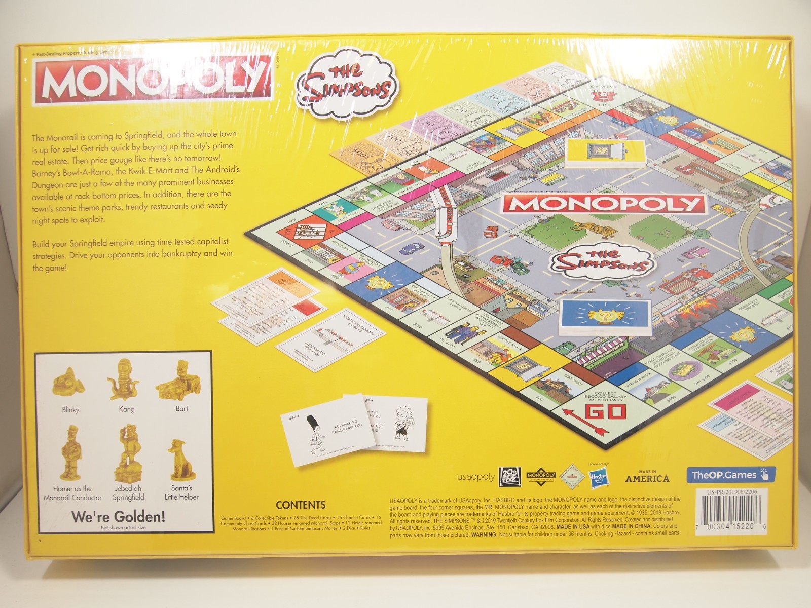 The Simpsons Monopoly Board Game Welcome to Springfield Brand New
