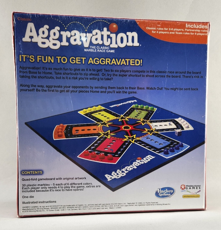 Aggravation Board Game – Family Game Night Kids & Adults Retro Classic — NEW!