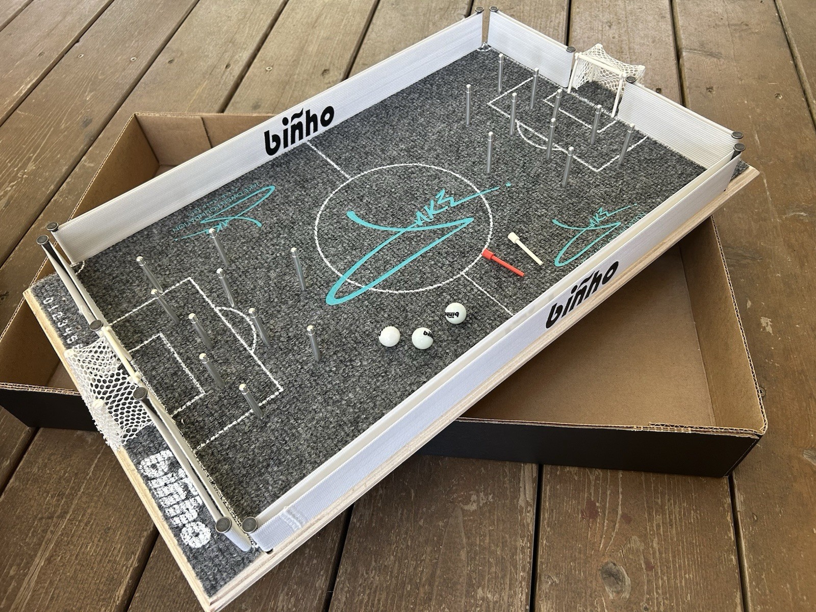 Binho Tabletop Soccer Board Game w/ Tournament Rules, 2+ Players, Made in USA