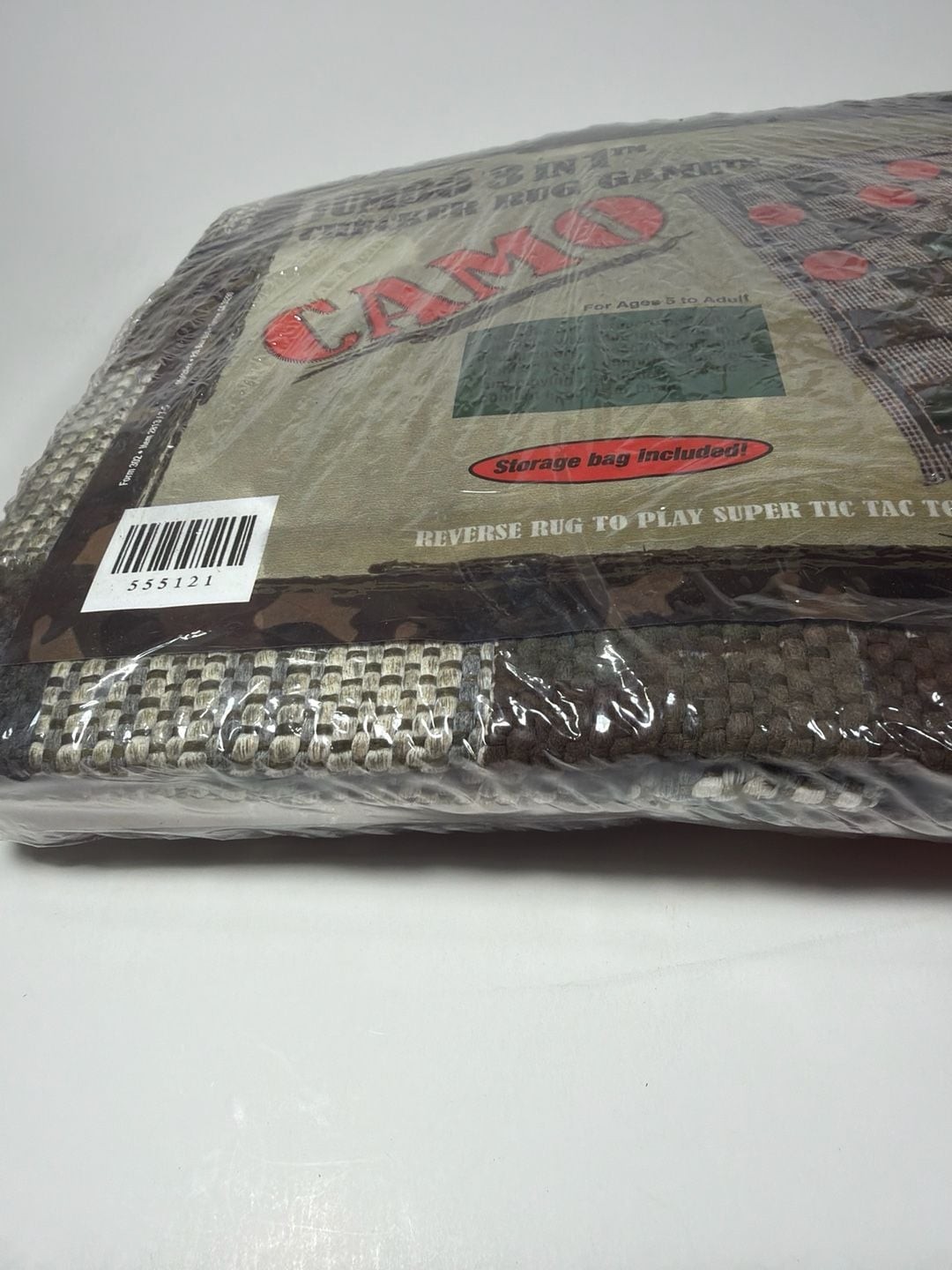 G.C.R. Jumbo 3 in 1 Camo Checker Rug Game – Checkers, Tic Tac Toe, Super Tic Tac