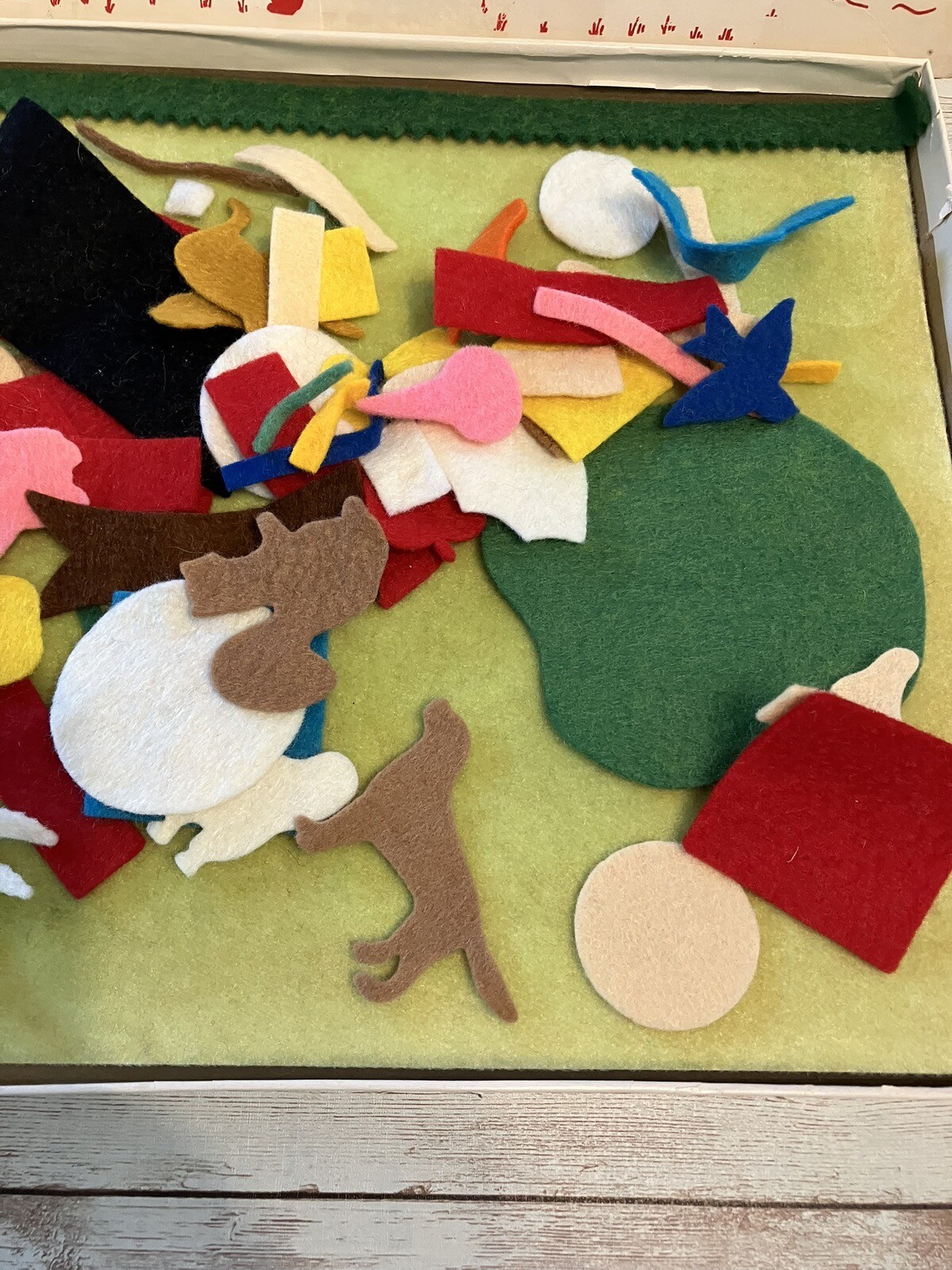 Vintage 1968 Creative Toy Show & Tell Fuzzy Felt Kit Playtime Joan Male 84 Pc
