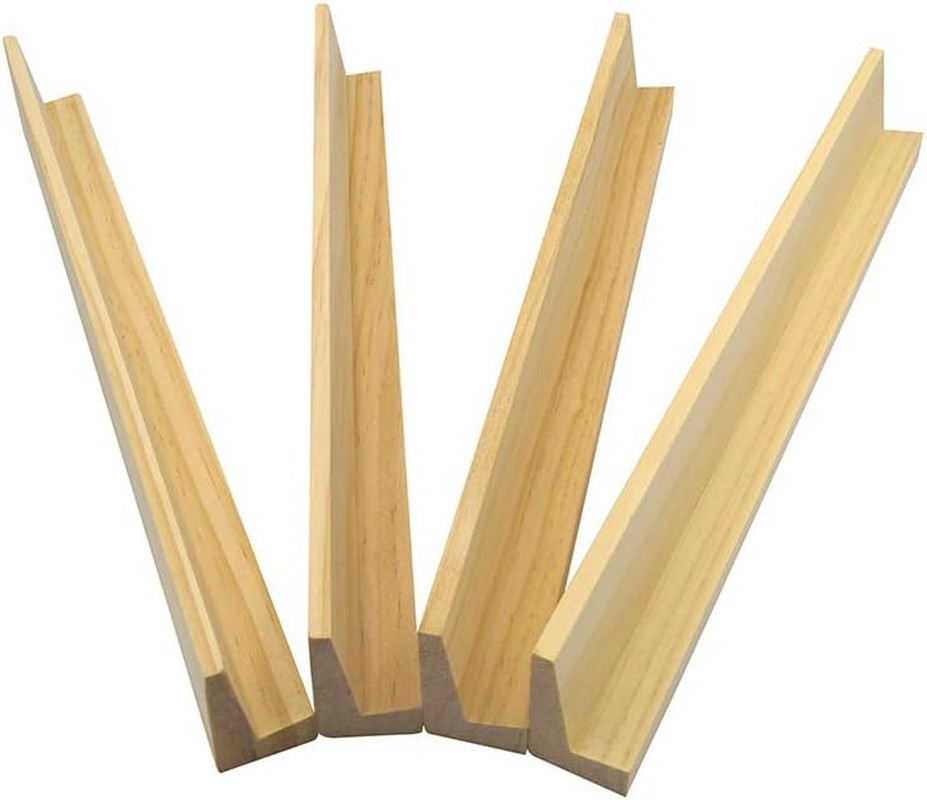 Wooden Domino Trays Set of 4,Wood Domino Racks, Domino Holders for Domino Tiles,