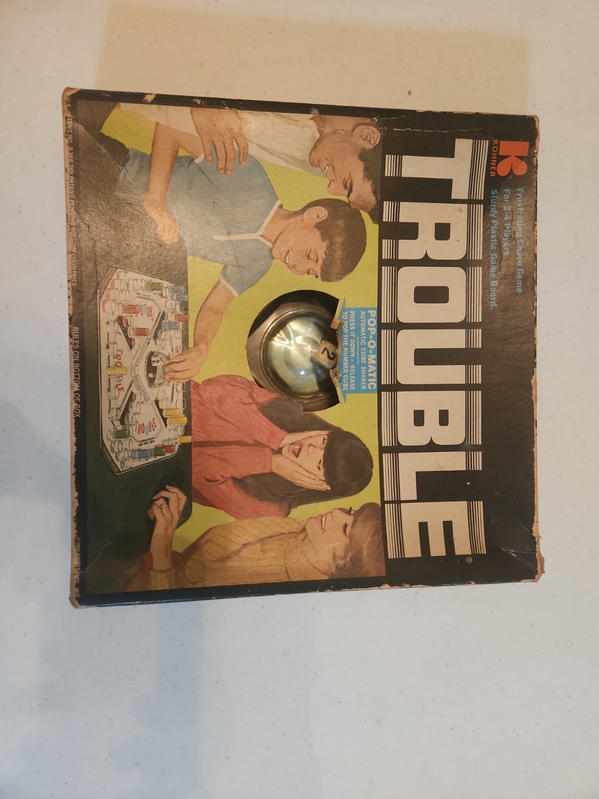 Trouble (1965) Kohner Bros • COMPLETE • Pop‑O‑Matic • Vintage Board Game
