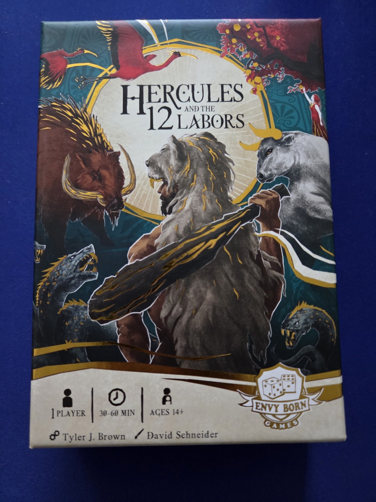 Envy Born Games Hercules and the 12 Labors Board Game Mythology 1 Player 14+