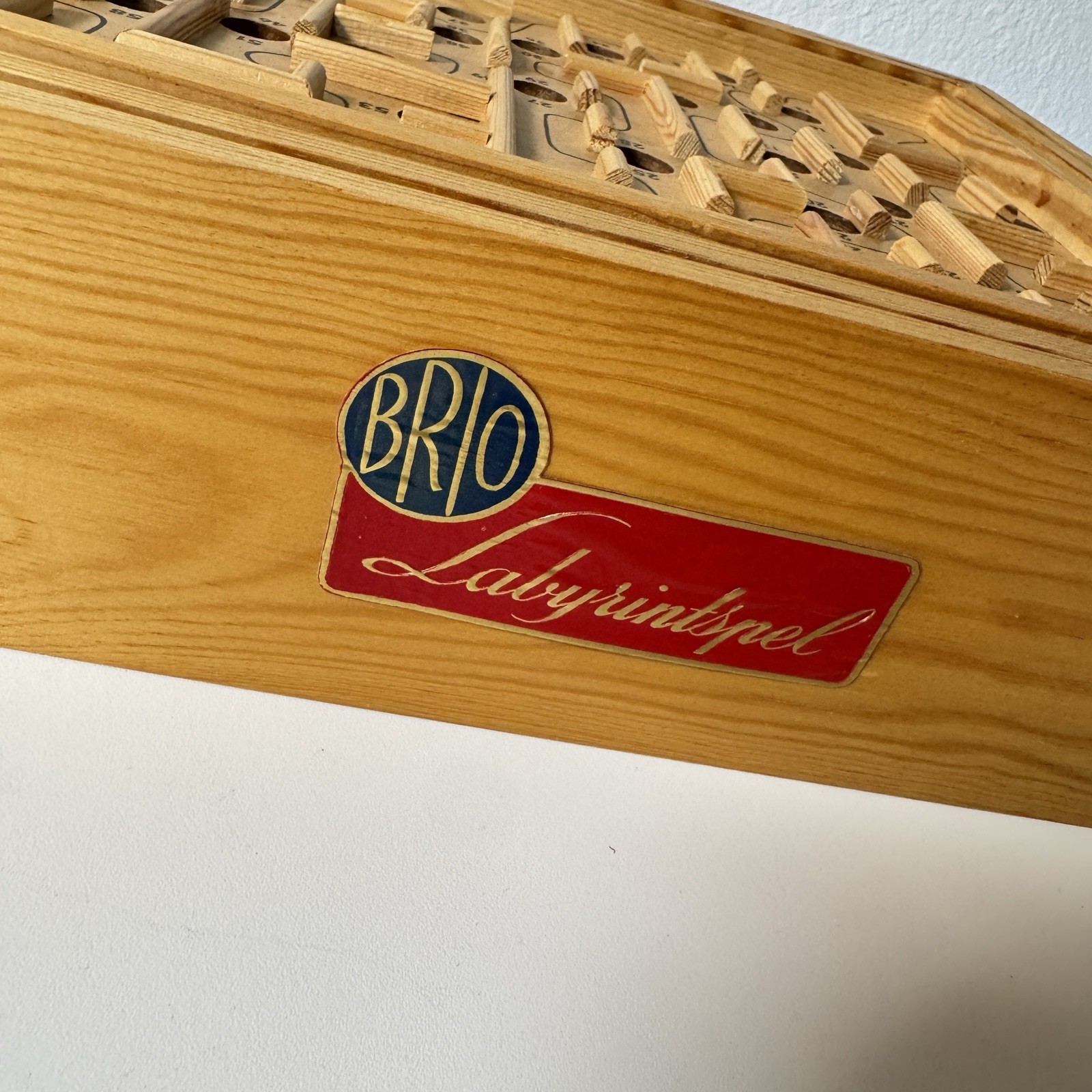 Vintage 1950 Brio Labyrinth Wooden Game with Original Box And Packaging!!