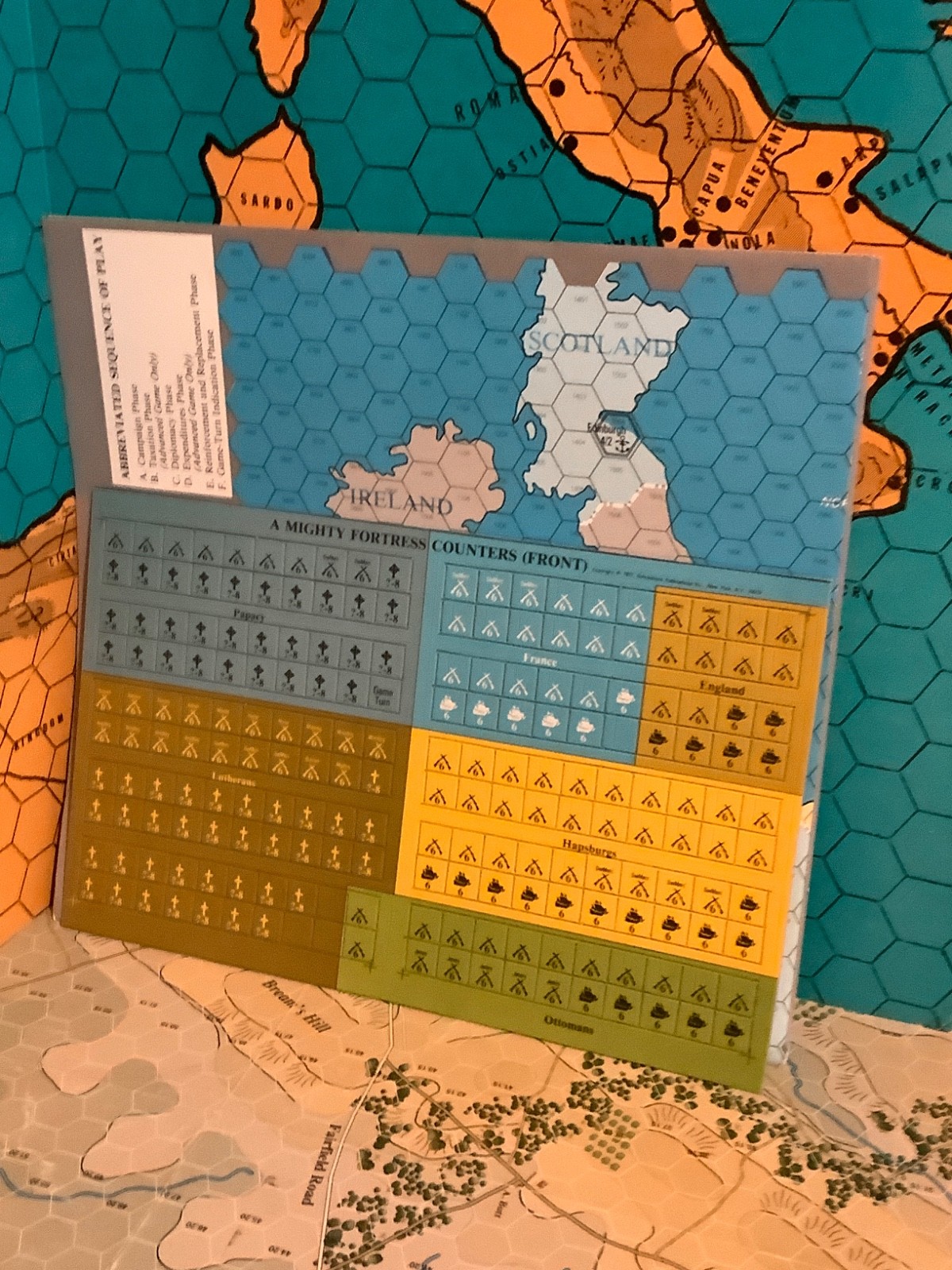 A MIGHTY Fortress 1532-1555 Unpunched SPI 1977 multi-player Protestant-Catholic