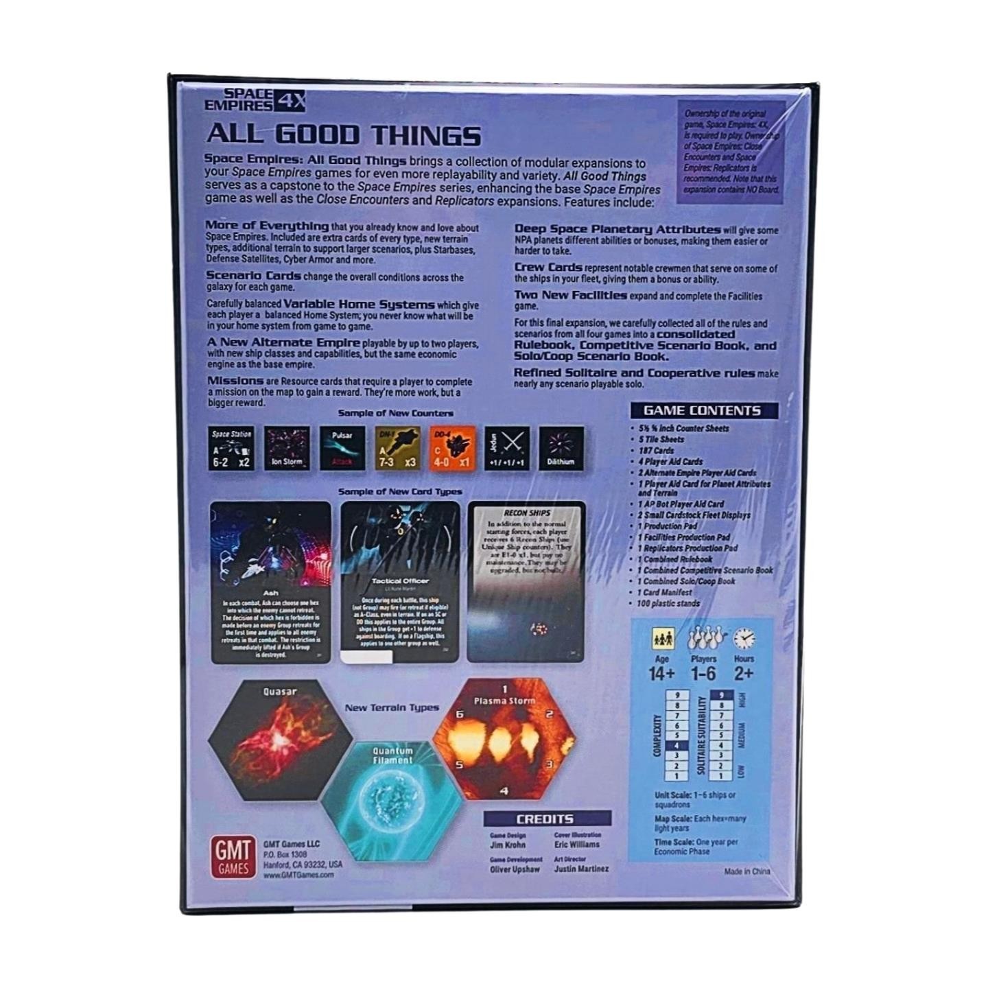 Space Empires 4X All Good Things Expansion by GMT Games – SEALED