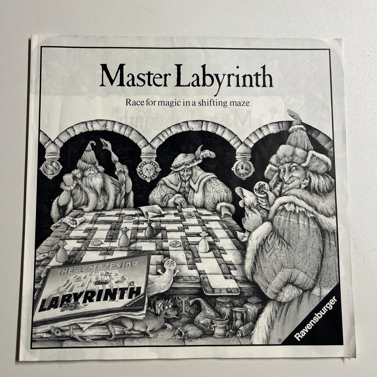 Ravensburger Master Labyrinth 1991 Board Game Replacement Instruction Manual