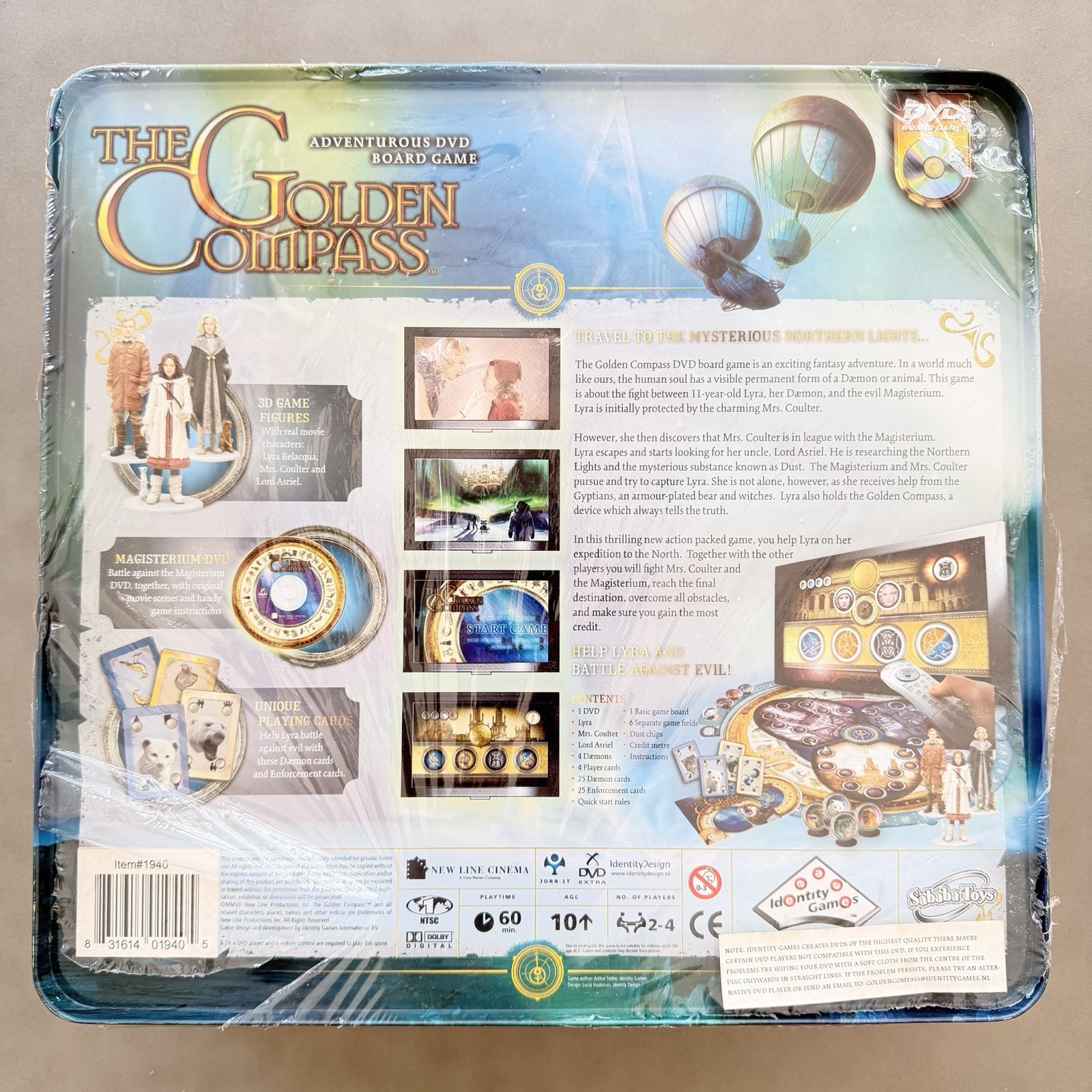 Sababa Toys The Golden Compass DVD Fantasy Board Game Complete 2 Players 10+