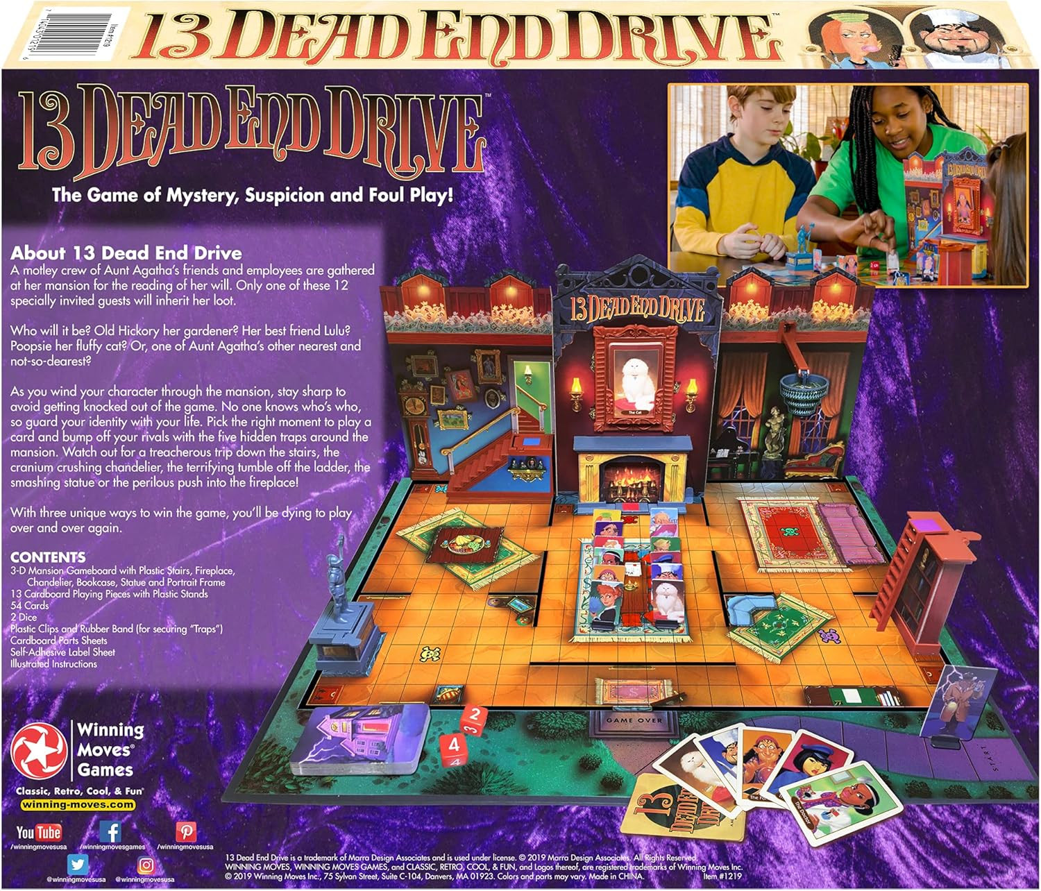 13 Dead End Drive, Game of Mystery & Foul Play | Deduction Game, 2 to 4 Players,