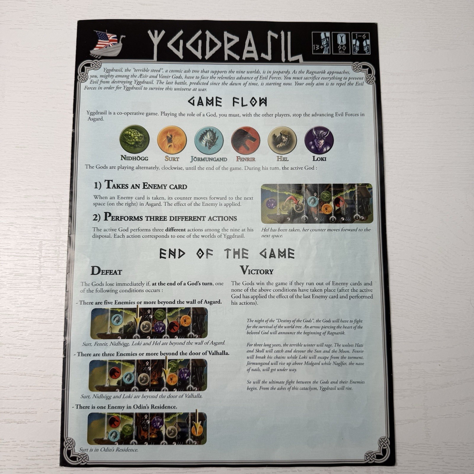 Yggdrasil Board Game Z-Man Games Ludonaute 2011 Norse Gods Complete