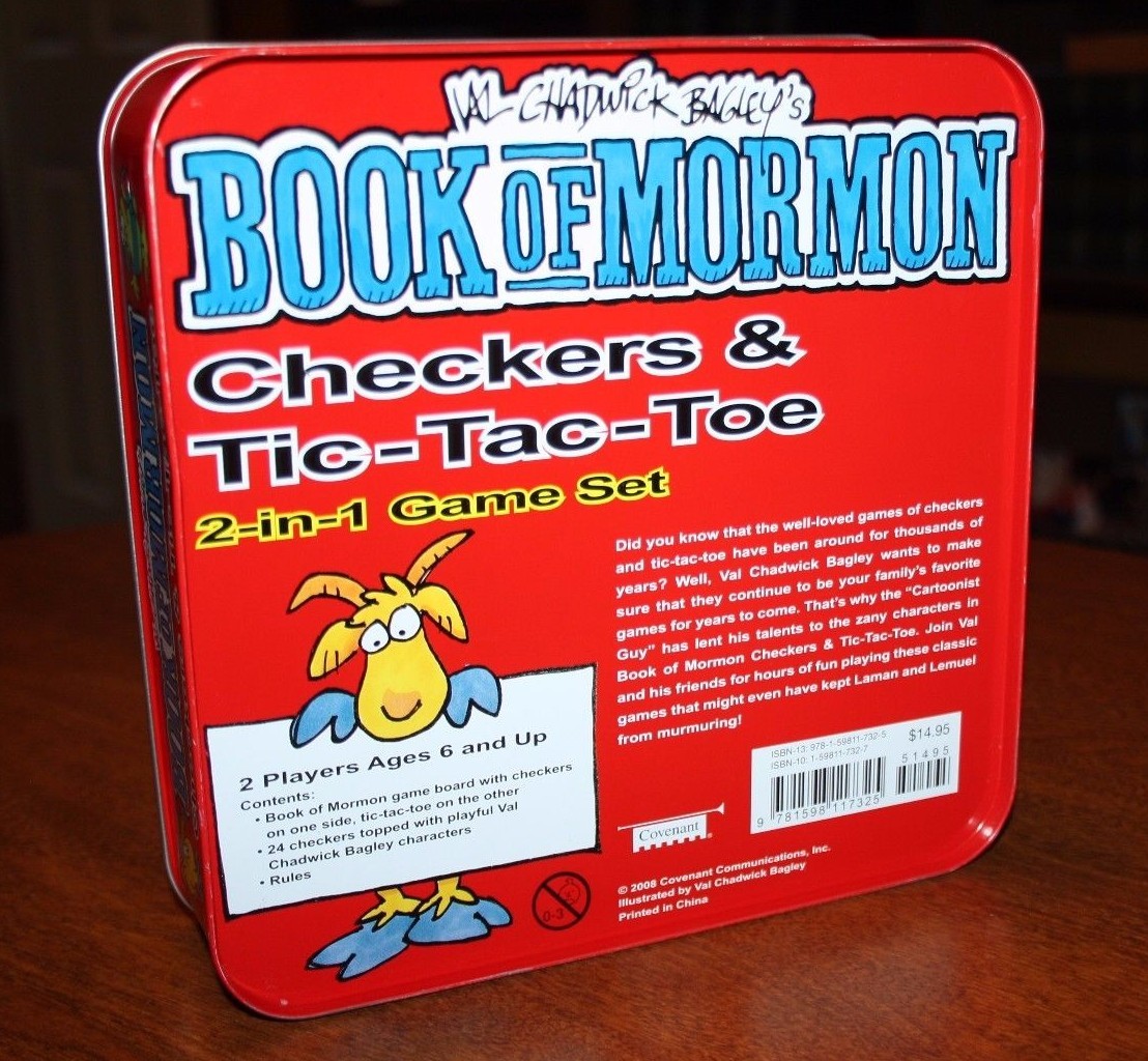 Val Chadwick Bagley’s Book of Mormon Checkers & Tic Tac Toe 2 in 1 Game Set-2008