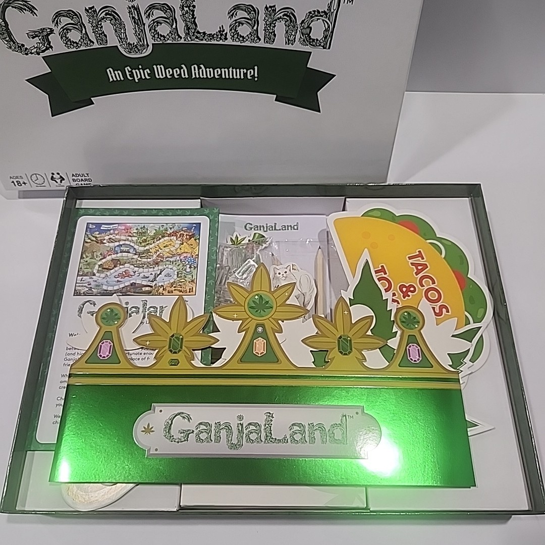GanjaLand an Epic Weed Adventure Board Game Used Complete Clean