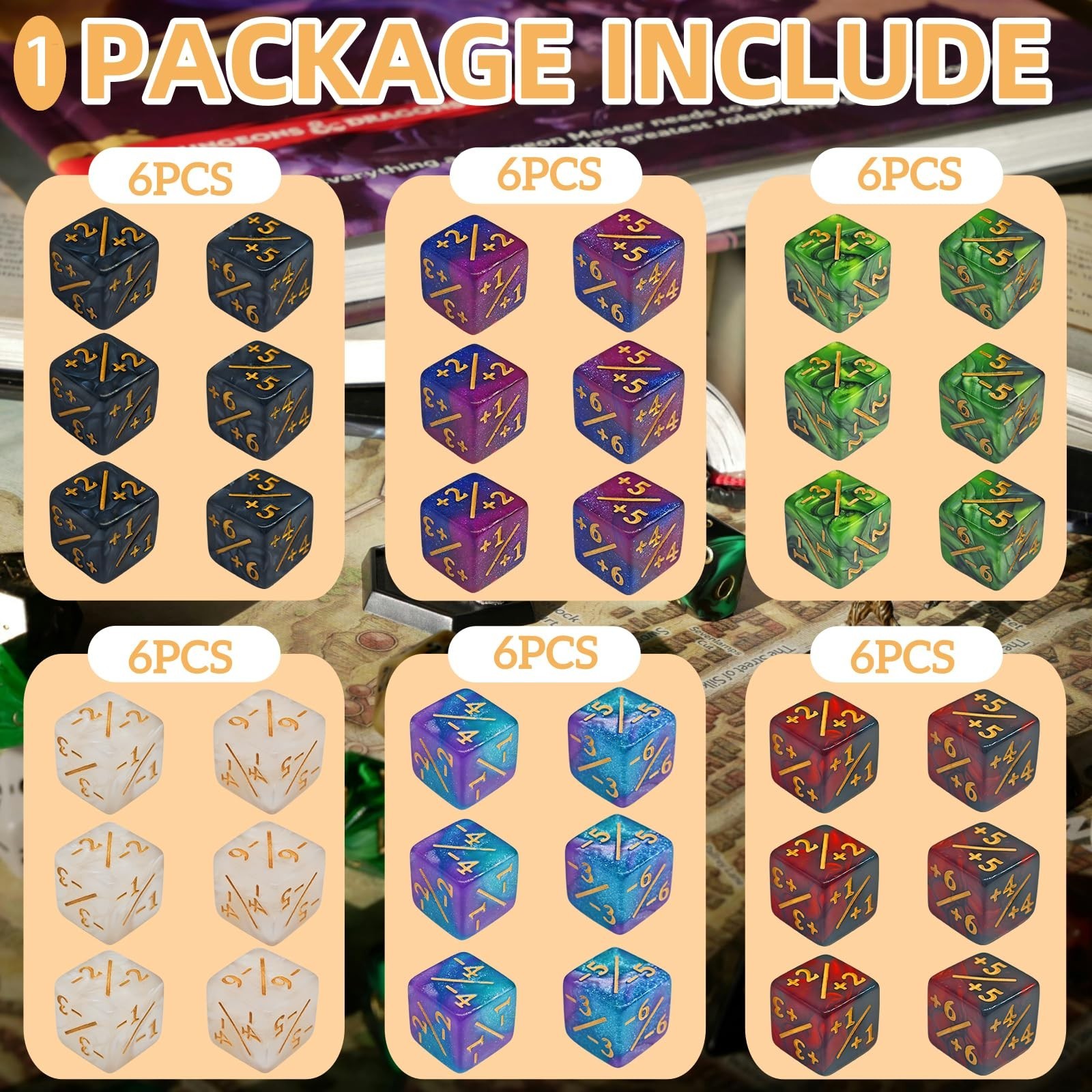 90 PCS MTG Counter Dice Set – AbilityKeyword Counters, -1/+1 Life Counter, Sh…