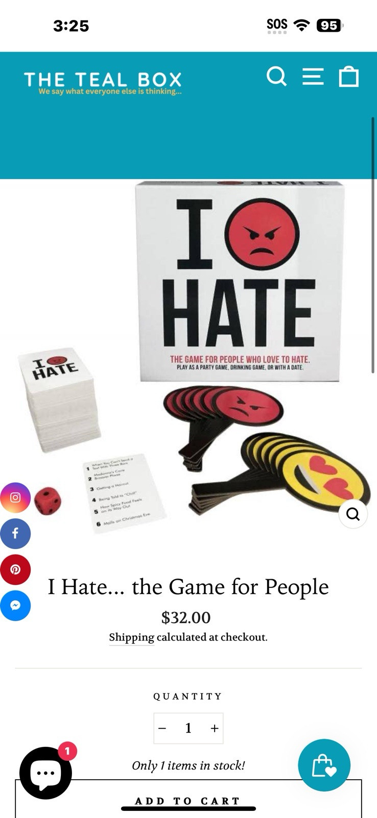 Kheper Boardgame I Hate – The Game for People Who Love to Hate Box NM