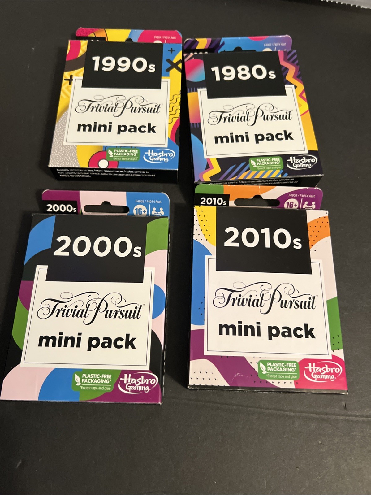 NEW Trivial Pursuit Mini Pack Multipack 80s 90s 2000s 2010s Trivia Card Game
