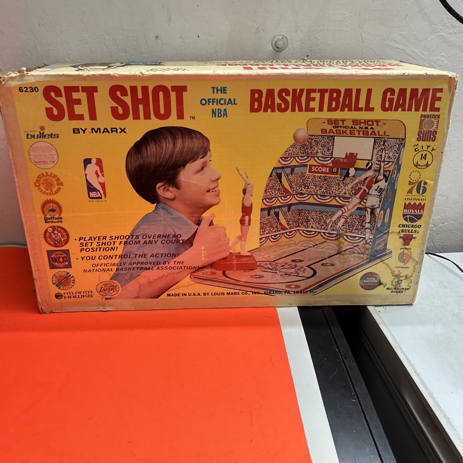 1971 MARX Toys #6230 Official NBA Set Shot Basketball Shooting Game RARE