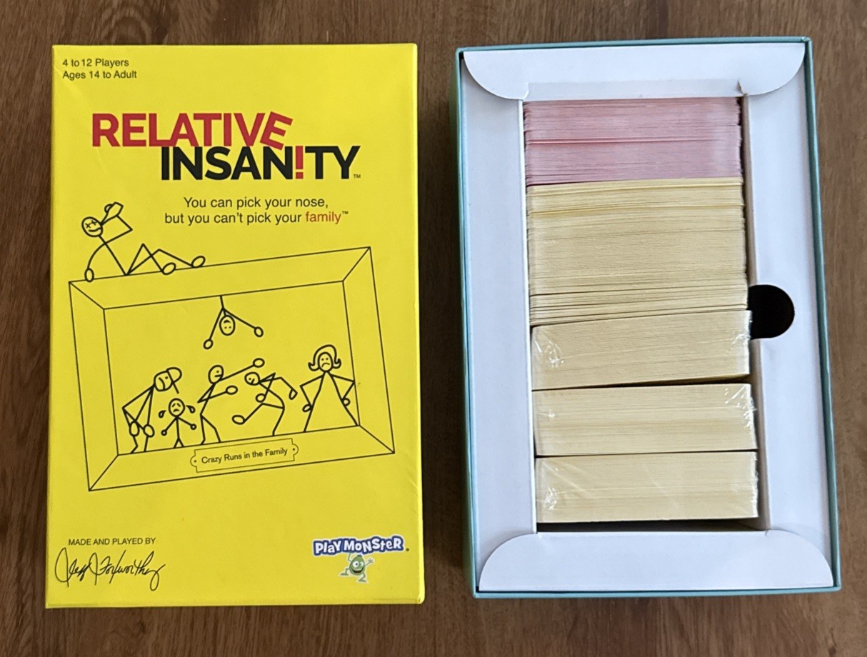 Relative Insanity Party Family CardGame – Cards Sealed By Playmonster