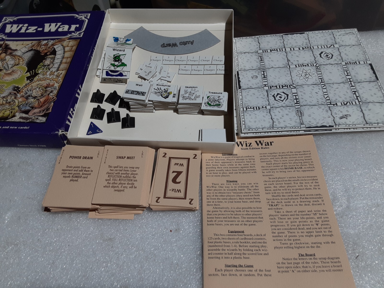Vtg Chessex Boardgame Wiz-War (6th Ed) Box