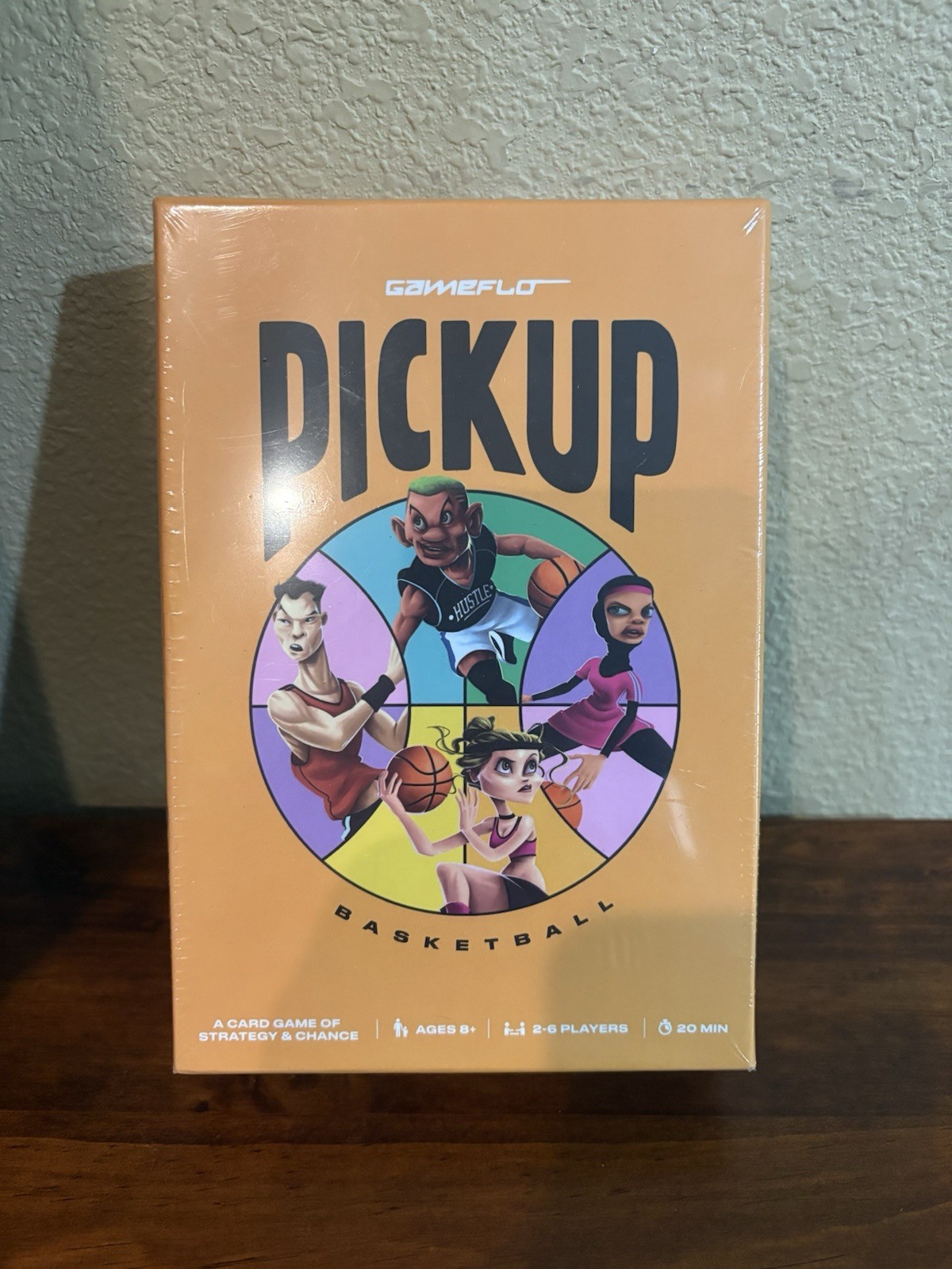 GAMEFLO PICKUP BASKETBALL CARD GAME. NEW/SEALED 2-6 PLAYERS AGES 8+ STRATEGY
