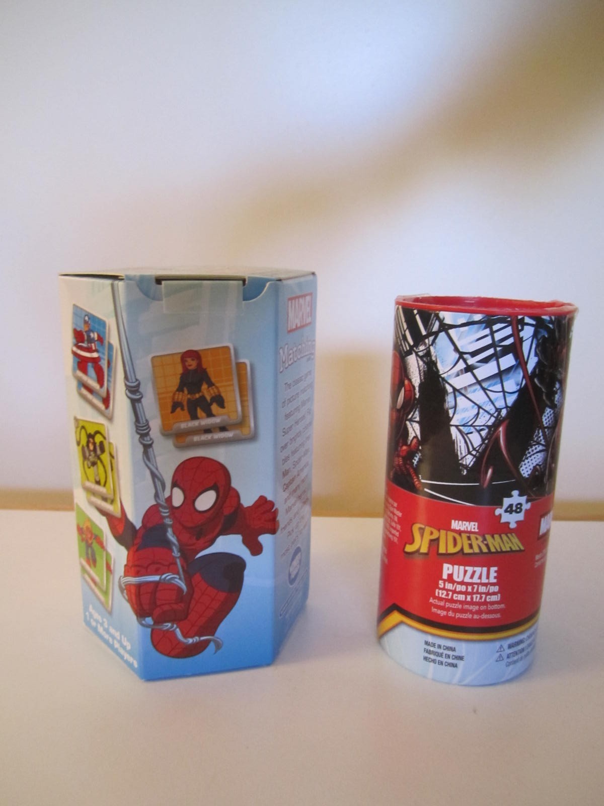 NEW MARVEL MATCHING GAME WONDER FORGE + MARVEL SPIDERMAN PUZZLE 5″ X 7″ AGES 3+