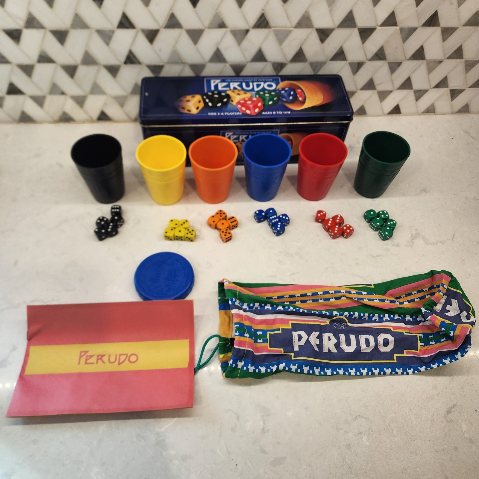 Perudo – Game of Liar’s Dice – Complete With Original Travel Bag