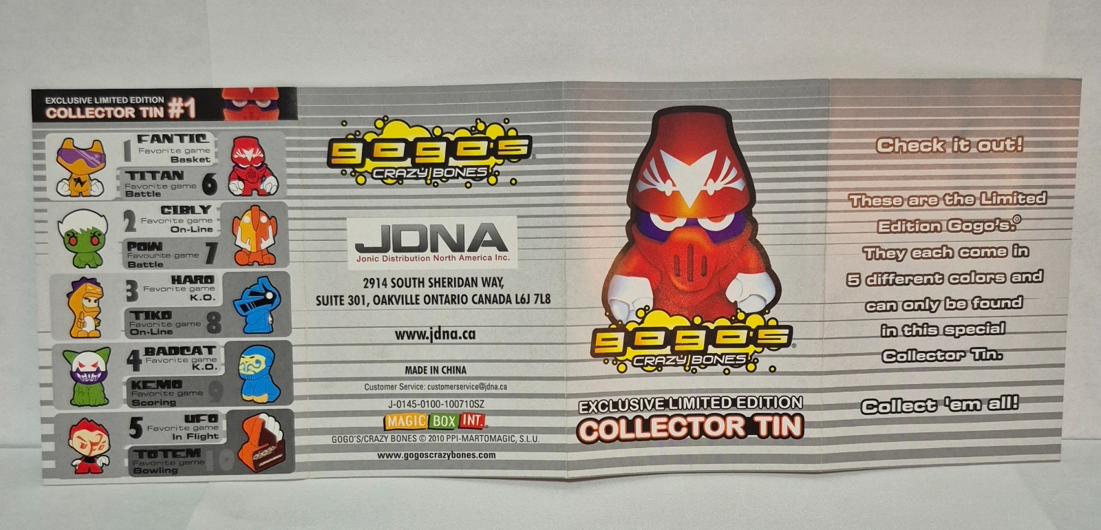 2010 JONA Gogo’s Crazy Bones Exclusive Ltd Edition Collector Tin w/ 27 Figures
