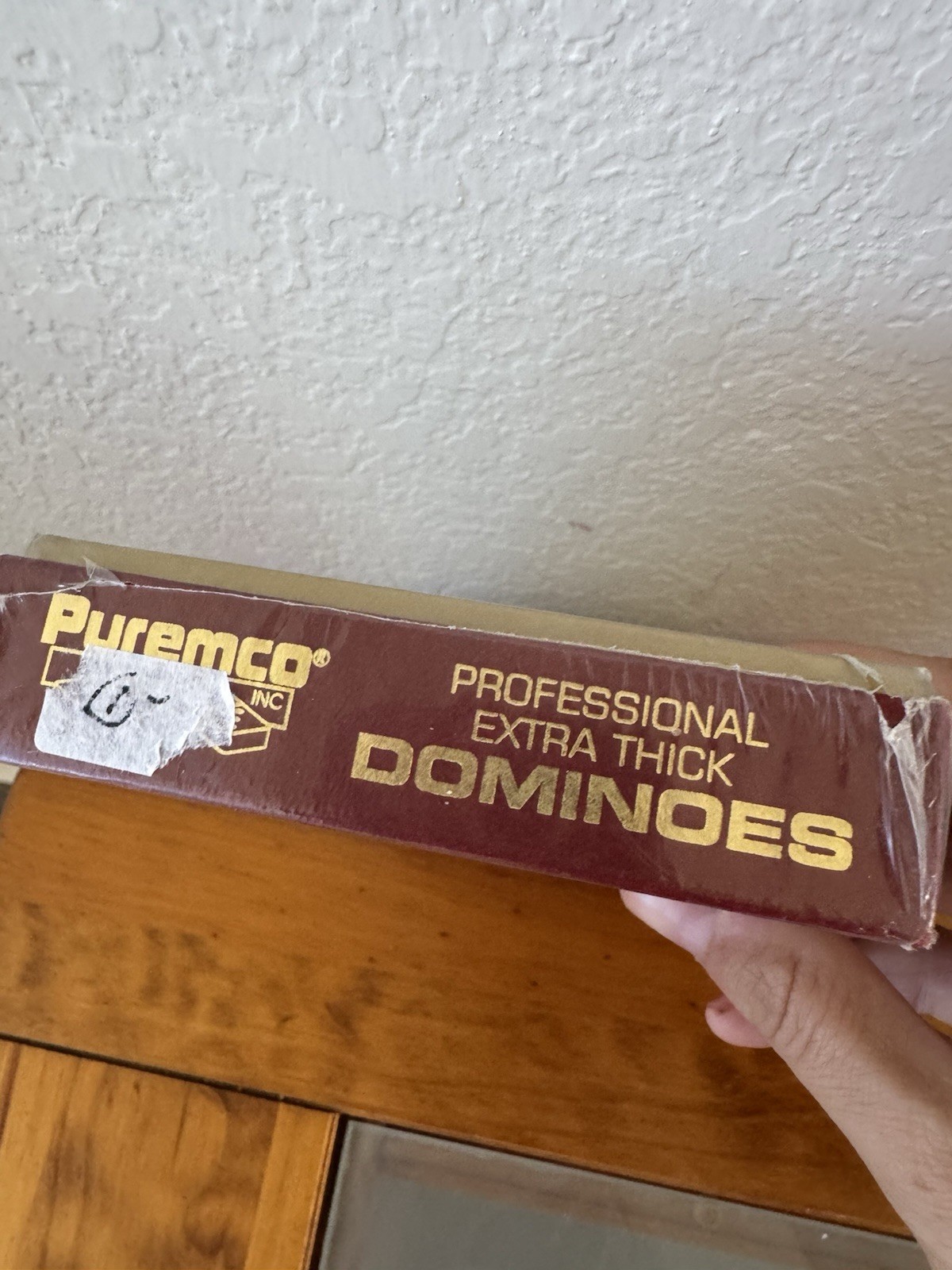 RARE EXTRA THICK PROFESSIONAL MARBLELIKE DOMINOES PUREMCO WHITE FOX TERRIER DOG