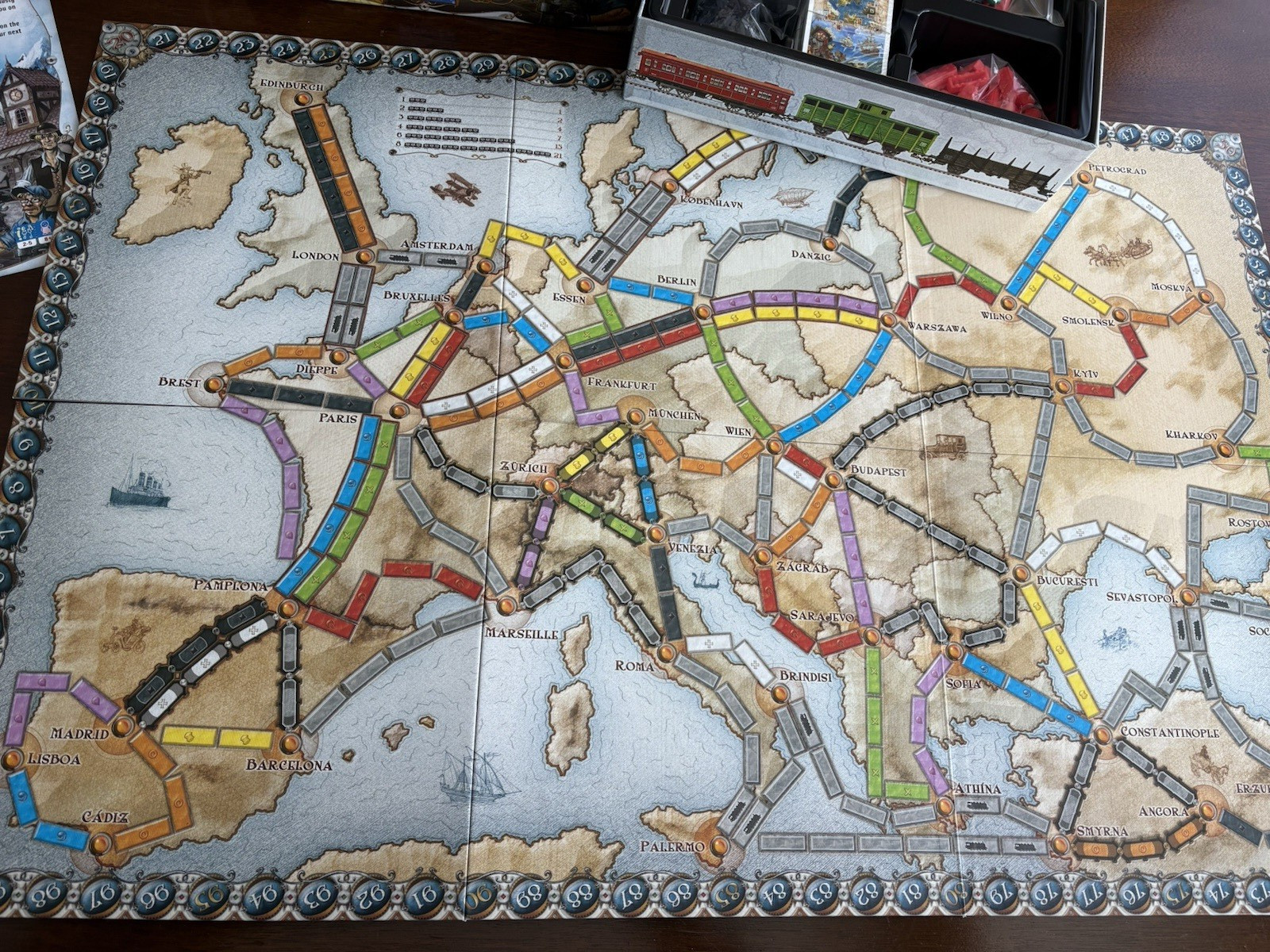 Days of Wonder Ticket to Ride Europe Board Game NEW! Open Box Sealed Cards