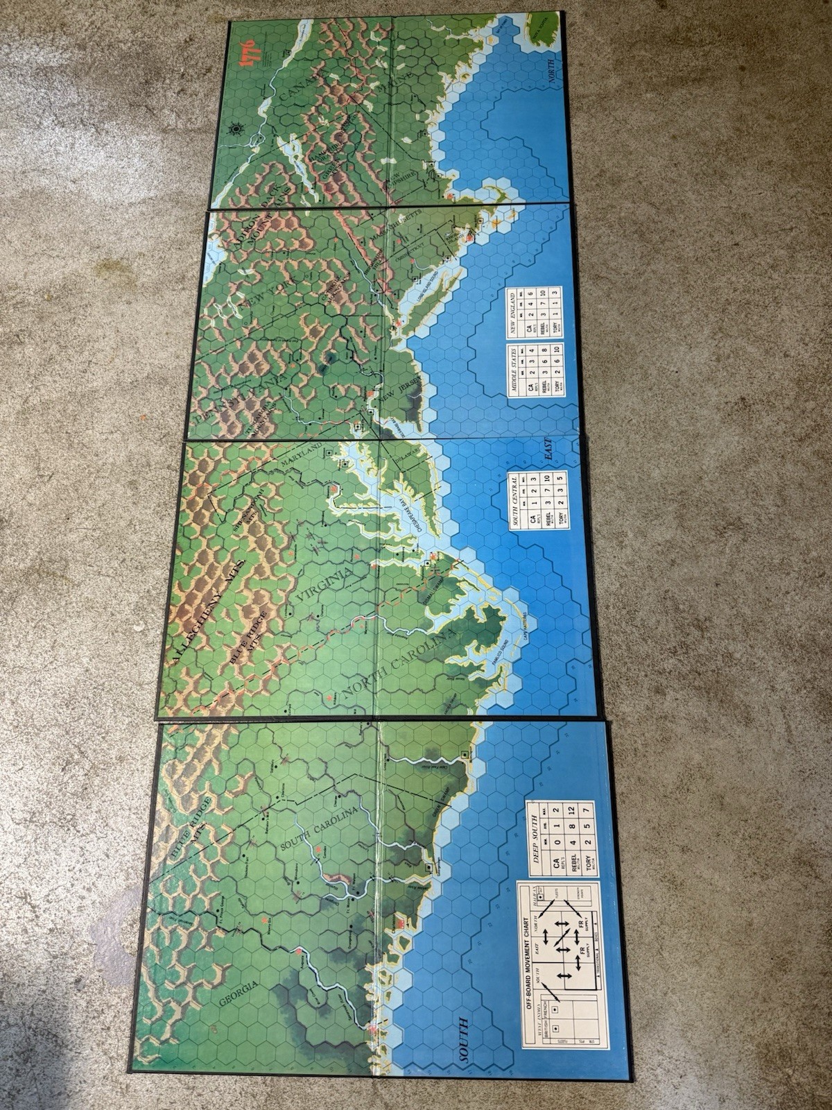 Avalon Hill 1776 Board Game American Revolutionary War Vintage 1974 Strategy